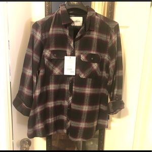 NWT Wind River purple plaid shirt